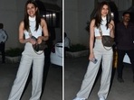 Celebrities love wearing trendy comfy outfits every time they step out for a casual outing. Recently, the gorgeous Kriti Sanon was spotted looking comfy yet trendy in a white crop top and baggy pants. (HT Photo/Varinder Chawla) Celebrities love wearing trendy comfy outfits every time they step out for a casual outing. Recently, the gorgeous Kriti Sanon was spotted looking comfy yet trendy in a white crop top and baggy pants. (HT Photo/Varinder Chawla)