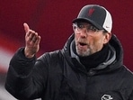 Liverpool's manager Jurgen Klopp gestures during the English Premier League soccer match between Sheffield United and Liverpool at Bramall Lane stadium in Sheffield, England, Sunday, Feb. 28, 2021. (Oli Scarff, Pool via AP)