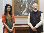 The PMO shared images of the duo meeting. (PMO Twitter) The PMO shared images of the duo meeting. (PMO Twitter)
