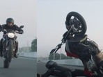 Ajith in a still from Valimai making video.&nbsp;