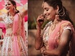 Ankita Lokhande's <span class='webrupee'>₹</span>1.6 lakh floral lehenga for mehendi took 45 days to make(Instagram/lokhandeankita)