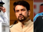 Anurag Thakur speaks up on alleged rift between Virat Kohli (L) and Rohit Sharma.(AP/PTI) Anurag Thakur speaks up on alleged rift between Virat Kohli (L) and Rohit Sharma.(AP/PTI)