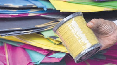 The Ludhiana commissioner of police has banned the storage and sale of plastic kite string under Section 144 of the CrPC, as it is dangerous for humans as well as animals. (HT Photo) The Ludhiana commissioner of police has banned the storage and sale of plastic kite string under Section 144 of the CrPC, as it is dangerous for humans as well as animals. (HT Photo)