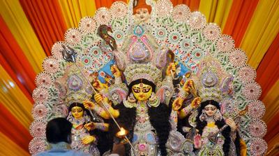 UNESCO inscribed ‘Durga Puja in Kolkata’ on the ‘Representative List of the Intangible Cultural Heritage of Humanity’ on Wednesday. (HT file) UNESCO inscribed ‘Durga Puja in Kolkata’ on the ‘Representative List of the Intangible Cultural Heritage of Humanity’ on Wednesday. (HT file)
