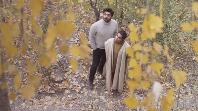 Fawad Khan and Sanam Saeed in their upcoming show. Fawad Khan and Sanam Saeed in their upcoming show.