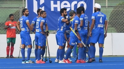 India net 9 goals and swept past the hosts with ease. (Hockey India) India net 9 goals and swept past the hosts with ease. (Hockey India)