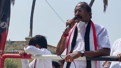 File photo of former Tamil Nadu minister P Thangamani.