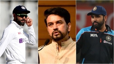 Anurag Thakur speaks up on alleged rift between Virat Kohli (L) and Rohit Sharma. (AP/PTI) Anurag Thakur speaks up on alleged rift between Virat Kohli (L) and Rohit Sharma. (AP/PTI)