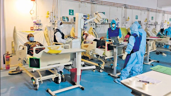 The woman passenger, who was found to be staying at Tolichowki area, was immediately shifted to Telangana Institute of Medical Sciences. (Hindustan Times) The woman passenger, who was found to be staying at Tolichowki area, was immediately shifted to Telangana Institute of Medical Sciences. (Hindustan Times)