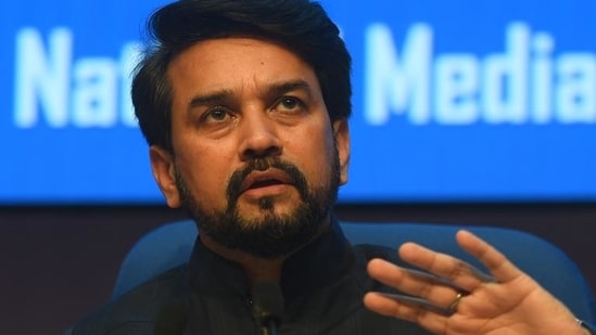 Union information and broadcasting minister Anurag Thakur.(HT File Photo)