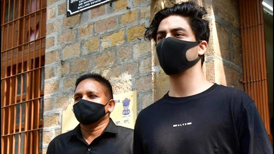 Aryan Khan, son of Bollywood actor Shah Rukh Khan, leaving after appearing at NCB office for his weekly attendance as per the Bombay High court bail orders on December 10 (ANI)