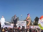 Gen Bipin Rawat's cutout has been placed in Congress's Dehradun event on Thursday.&nbsp;(Twitter/ Goa Pradesh Congress Sevadal)
