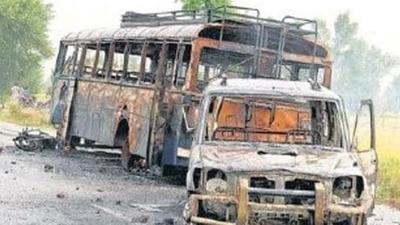 On October 14, 2015, police had opened fire at people protesting at Kotkapura and Behbal Kalan against the sacrilege of Guru Granth Sahib in Faridkot’s Bargari village. (HT file photo) On October 14, 2015, police had opened fire at people protesting at Kotkapura and Behbal Kalan against the sacrilege of Guru Granth Sahib in Faridkot’s Bargari village. (HT file photo)