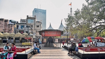 A view of the Hanuman Temple complex at CP, which was declared a ‘no-beggar zone’. (Sanchit Khanna/HT) A view of the Hanuman Temple complex at CP, which was declared a ‘no-beggar zone’. (Sanchit Khanna/HT)