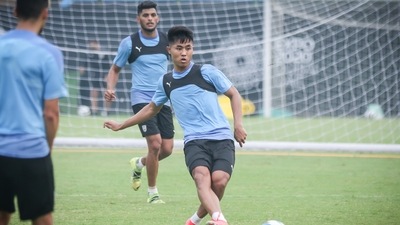 Mumbai City FC midfielder Lalengmawia Ralte (Apuia) during a practice session.&nbsp; (Twitter/MumbaiCityFC)