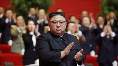 In this photo provided by the North Korean government, North Korean leader Kim Jong Un claps his hands at the ruling party congress in Pyongyang, North Korea. (AP) In this photo provided by the North Korean government, North Korean leader Kim Jong Un claps his hands at the ruling party congress in Pyongyang, North Korea. (AP)