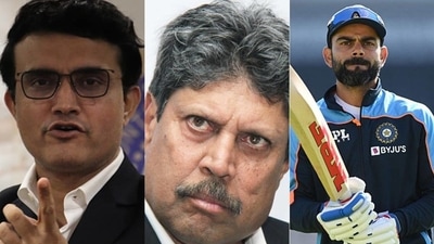 Sourav Ganguly, Kapil Dev, Virat Kohli