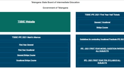 TS inter first year result 2021: The result is available on the official website tsbie.cgg.gov.in. (tsbie.cgg.gov.in)