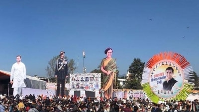 Gen Bipin Rawat's cutout has been placed in Congress's Dehradun event on Thursday.&nbsp; (Twitter/ Goa Pradesh Congress Sevadal)
