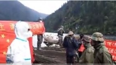 Screenshot for the purported viral video in which an Indian soldier introduces himself as Major Keen Kumar.&nbsp;