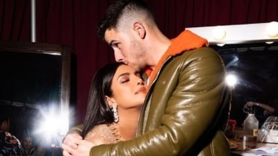 Priyanka Chopra and Nick Jonas in a loved-up photo. Priyanka Chopra and Nick Jonas in a loved-up photo. 