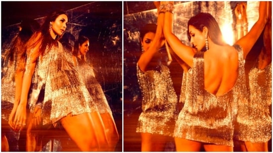 There isn't a day Malaika Arora doesn't treat her fans with glamorous photos of herself in designer fits. Recently, she took to her Instagram handle to bless our feeds with jaw-dropping stills in a short dazzling fringe dress.(Instagram/@manekaharisinghani)