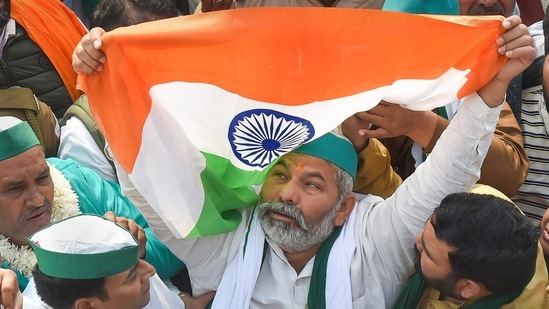 BKU spokesperson Rakesh Tikait. (PTI)