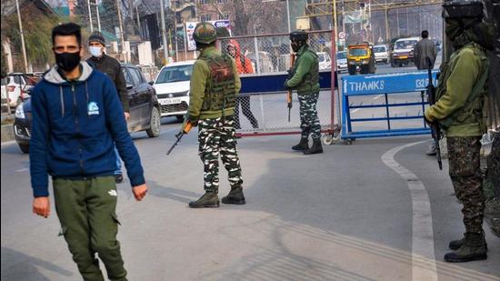 Later in the day, police identified the slain terrorists as Aamir Bashir Dar alias Danish of Kujjar Yaripora and Yousuf Shan of Sursano Hatipora in Kulgam district. (PTI File) Later in the day, police identified the slain terrorists as Aamir Bashir Dar alias Danish of Kujjar Yaripora and Yousuf Shan of Sursano Hatipora in Kulgam district. (PTI File)