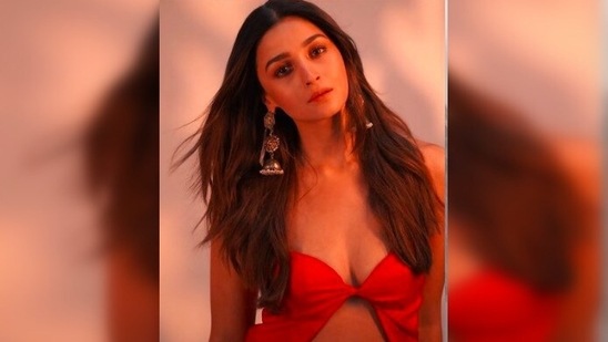 Alia Bhatt stunned in this stunning outfit which she picked from the shelves of the luxury clothing line T SKAFF.(Instagram/@vandafashionagency)