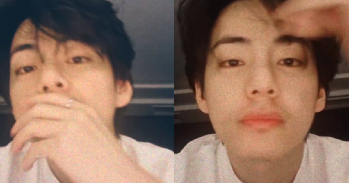BTS member V shows his new stubble and mustache. BTS member V shows his new stubble and mustache. 