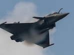 Indian Air Force fighter jet Rafale during a rehearsal for the 89th Air Force Day parade at Hindan base in Ghaziabad on October 6 earlier this year. (PTI / File Photo) Indian Air Force fighter jet Rafale during a rehearsal for the 89th Air Force Day parade at Hindan base in Ghaziabad on October 6 earlier this year. (PTI / File Photo)