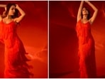 Red is a colour that can make anyone stand out and grab eyeballs. Fashionista Malaika Arora, whose Instagram account is screaming all things stylish and glamorous, was recently spotted wearing a stunning red long fringe dress.(Instagram/@manekaharisinghani) Red is a colour that can make anyone stand out and grab eyeballs. Fashionista Malaika Arora, whose Instagram account is screaming all things stylish and glamorous, was recently spotted wearing a stunning red long fringe dress.(Instagram/@manekaharisinghani)