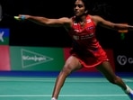 Huelva: India's P.V. Sindhu competes against Thailand's Pornpawee Chochuwong during their badminton match at the BWF World Championships in Huelva, Spain.(AP)