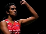 Huelva: India's P.V. Sindhu competes against Thailand's Pornpawee Chochuwong during their badminton match at the BWF World Championships in Huelva, Spain.(AP)