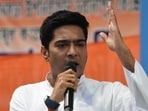 TMC MP Abhishek Banerjee slammed the BJP for “peddling lies” before the West Bengal assembly elections earlier this year. (HT PHOTO.)