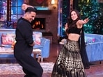 Akshay Kumar and Sara Ali Khan on The Kapil Sharma Show. Akshay Kumar and Sara Ali Khan on The Kapil Sharma Show.
