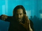 Keanu Reeves in a still from The Matrix Resurrections. Keanu Reeves in a still from The Matrix Resurrections.