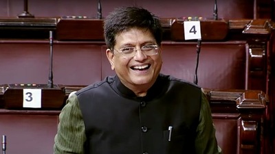 Leader of the House in Rajya Sabha Piyush Goyal speaks in the Upper House during the Winter Session of Parliament, in New Delhi (ANI Photo/ SansadTV) Leader of the House in Rajya Sabha Piyush Goyal speaks in the Upper House during the Winter Session of Parliament, in New Delhi (ANI Photo/ SansadTV)