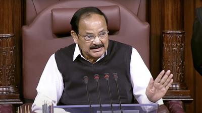 Rajya Sabha chairman M. Venkaiah Naidu conducts proceedings at the Parliament in New Delhi on Thursday. (ANI) Rajya Sabha chairman M. Venkaiah Naidu conducts proceedings at the Parliament in New Delhi on Thursday. (ANI)