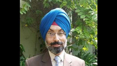 City-based author and lawyer Navdeep Singh (in picture) launched his new book ‘March to Justice: Global Military Law Landmarks’. (HT Photo) City-based author and lawyer Navdeep Singh (in picture) launched his new book ‘March to Justice: Global Military Law Landmarks’. (HT Photo)