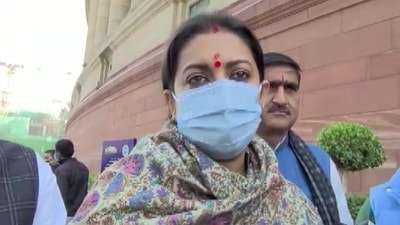 “It is extremely shameful that inside Vidhan Sabha, a Congress leader has given a shameful statement about women,” Smriti Irani said. (Twitter/@ANI) “It is extremely shameful that inside Vidhan Sabha, a Congress leader has given a shameful statement about women,” Smriti Irani said. (Twitter/@ANI)