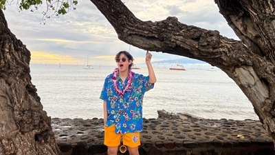BTS singer V shared a picture from his vacation. BTS singer V shared a picture from his vacation. 