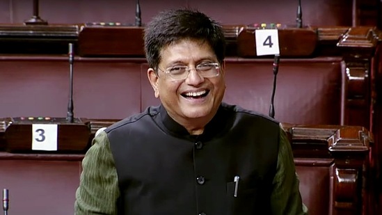Leader of the House in Rajya Sabha Piyush Goyal speaks in the Upper House during the Winter Session of Parliament, in New Delhi(ANI Photo/ SansadTV)