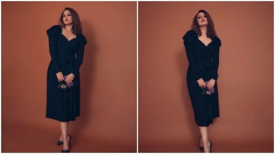 The ever so stylish Sonakshi Sinha is known for her impeccable style and coveted fashion choices. The actor recently blessed our feeds with jaw-dropping pictures of herself looking elegant in an all-black chic dress.(Instagram/@aslisona)