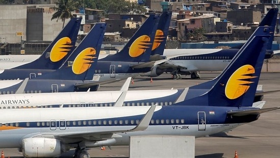 Jet Airways, which was led by founder Naresh Goyal for over 25 years, was grounded on 17 April 2019 as it ran out of cash.(REUTERS)