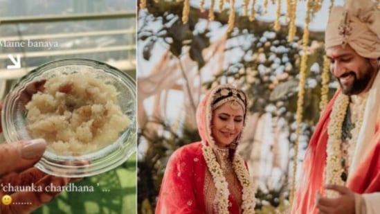 Katrina Kaif makes first sweet dish after getting married to Vicky Kaushal.(Instagram)