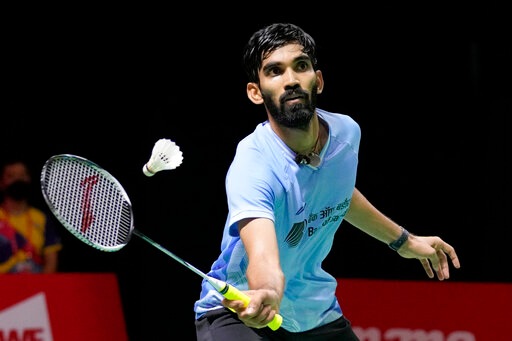 India's Srikanth Kidambi competes against Malaysia's Lee Zii Jia during their men's singles badminton group stage match at the BWF World Tour Finals in Nusa Dua, Bali, Indonesia, Friday, Dec. 3, 2021. (AP) India's Srikanth Kidambi competes against Malaysia's Lee Zii Jia during their men's singles badminton group stage match at the BWF World Tour Finals in Nusa Dua, Bali, Indonesia, Friday, Dec. 3, 2021. (AP)