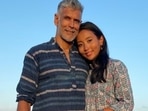 Ankita Konwar and Milind Soman share a romantic kiss at 15th-century fort palace in Rajasthan: Watch video