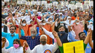 Karnataka has witnessed at least 39 incidents of attacks on Christian community members this year till November, according to data complied by a human rights body (PTI) Karnataka has witnessed at least 39 incidents of attacks on Christian community members this year till November, according to data complied by a human rights body (PTI)