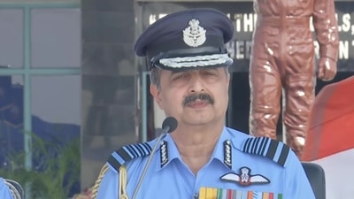 Air Chief Marshal Vivek Ram Chaudhari (Photo via ANI) Air Chief Marshal Vivek Ram Chaudhari (Photo via ANI)